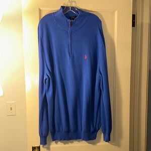 Polo by Ralph Lauren Men's Blue 3XLT Half-Zip Sweater